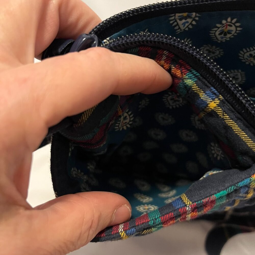 Vera Bradley Tartan Plaid Bucket Crossbody / Shoulder Bag - Picture 6 of 15